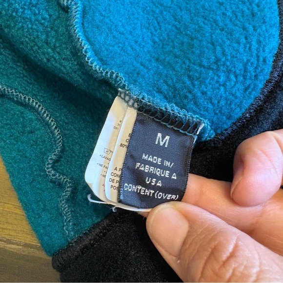 Patagonia Vintage Fleece Beanie Winter Hat Teal Blue USA M Ski Snowboarding - Picture 6 of 6